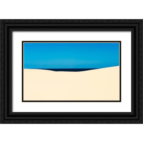 Sky Sea Desert Black Ornate Wood Framed Art Print with Double Matting by Luca, Liloni