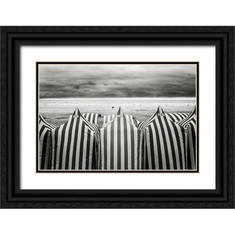 On The Beach Black Ornate Wood Framed Art Print with Double Matting by Guerra, Toni