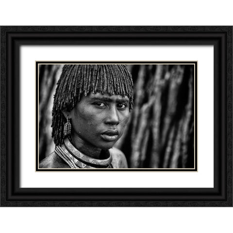 We Are The Same Black Ornate Wood Framed Art Print with Double Matting by Jovic, Goran