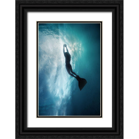 Sky Dive Black Ornate Wood Framed Art Print with Double Matting by Narchuk, Andrey
