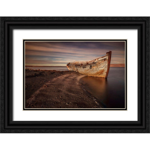 Fall Black Ornate Wood Framed Art Print with Double Matting by Ingibergsson, Bragi