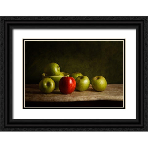 The Red Black Ornate Wood Framed Art Print with Double Matting by Laercio, Luiz