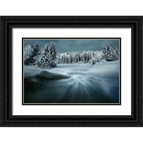 Just A Dream Black Ornate Wood Framed Art Print with Double Matting by Maupetit, Arnaud