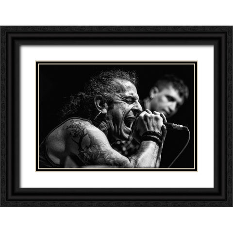 Doing Your Best!!!! Black Ornate Wood Framed Art Print with Double Matting by Balenzategui, Kike