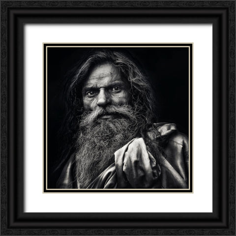 The Man From Agra Black Ornate Wood Framed Art Print with Double Matting by Flour, Piet
