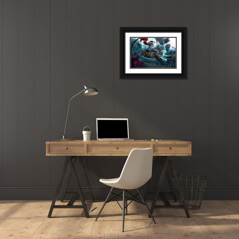 The Hero Black Ornate Wood Framed Art Print with Double Matting by Kiciak, Christophe