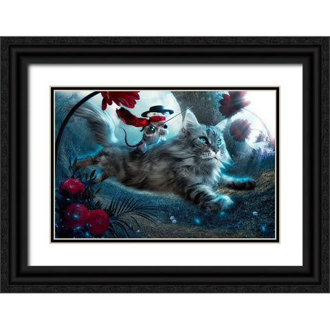 The Hero Black Ornate Wood Framed Art Print with Double Matting by Kiciak, Christophe