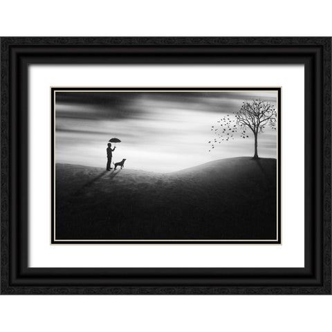 Autumn Black Ornate Wood Framed Art Print with Double Matting by Marlianto, Ivan