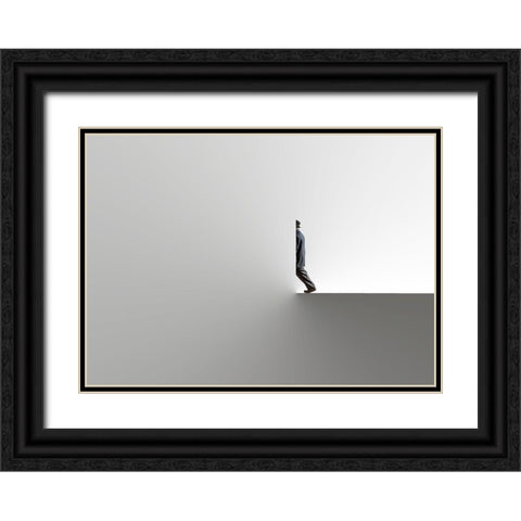 Qhiddenq Black Ornate Wood Framed Art Print with Double Matting by Natalia