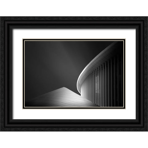 Symphony Of Lines Black Ornate Wood Framed Art Print with Double Matting by Ioneanu, Dragos