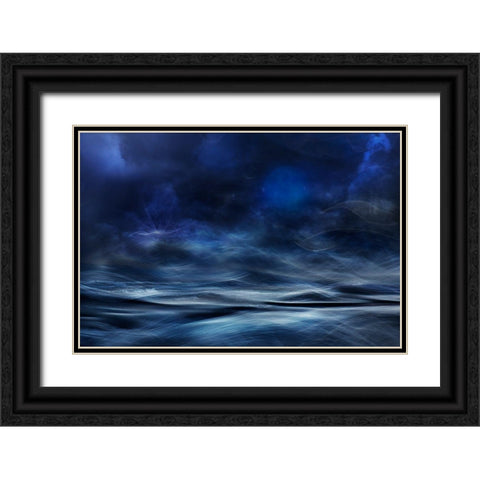 Lost At Sea Black Ornate Wood Framed Art Print with Double Matting by Marthinussen, Willy
