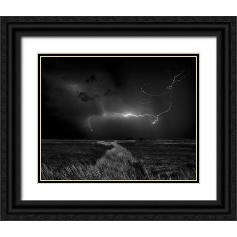 Sometimes The Sky Explodes ... Black Ornate Wood Framed Art Print with Double Matting by Depaepe, Yvette