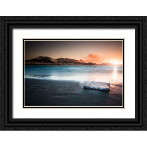 Copacabana Dreams Black Ornate Wood Framed Art Print with Double Matting by Myers, Alfred