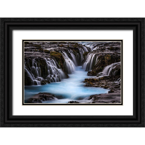 The Blue Beauty Black Ornate Wood Framed Art Print with Double Matting by Bogaerts, Sus