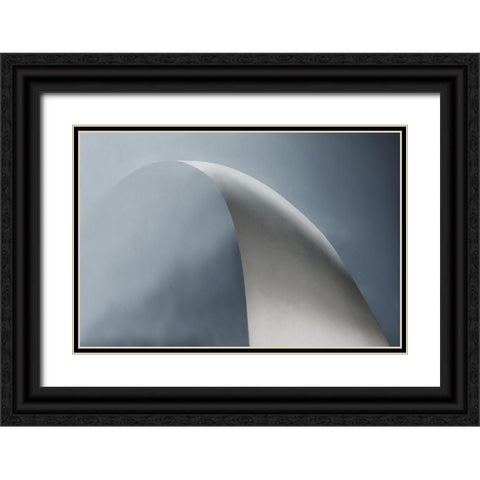 White Bow Black Ornate Wood Framed Art Print with Double Matting by Claes, Gilbert