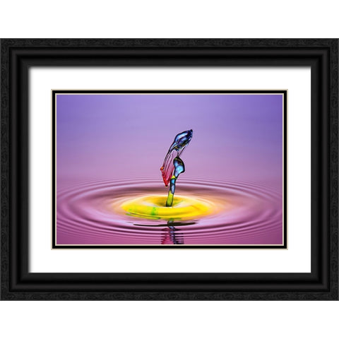 Lady Black Ornate Wood Framed Art Print with Double Matting by Berkati, Muhammad