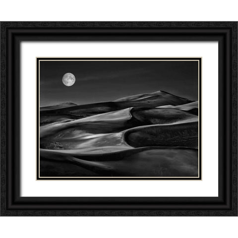 The Night Walked Down The Sky ... Black Ornate Wood Framed Art Print with Double Matting by Depaepe, Yvette