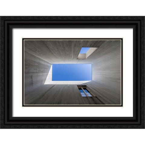 See The Blue Black Ornate Wood Framed Art Print with Double Matting by P Neto, Filipe