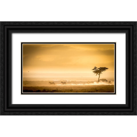 Training, Because The Lions Await. Black Ornate Wood Framed Art Print with Double Matting by C. Sink, Jeffrey