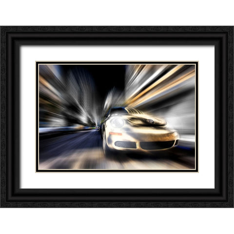 Untitled Black Ornate Wood Framed Art Print with Double Matting by Perez, Eliran