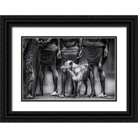 The Dog Black Ornate Wood Framed Art Print with Double Matting by Stranak, Pavol