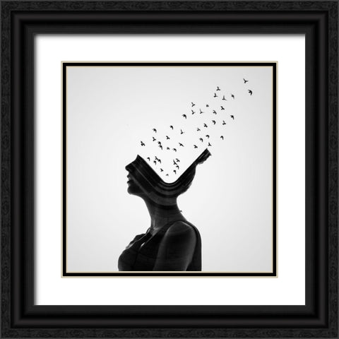 Untitled Black Ornate Wood Framed Art Print with Double Matting by Demir, Erkin