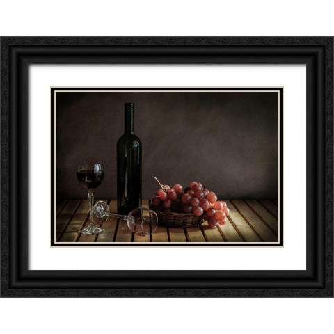 The Partys Over... Black Ornate Wood Framed Art Print with Double Matting by Perfoncio, Margareth