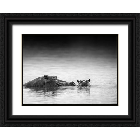 Eye Level Black Ornate Wood Framed Art Print with Double Matting by Marx, Jaco