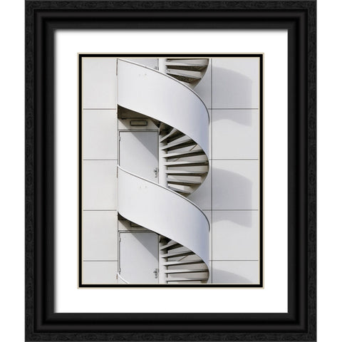Fire Escape Black Ornate Wood Framed Art Print with Double Matting by van Maastricht, Henk