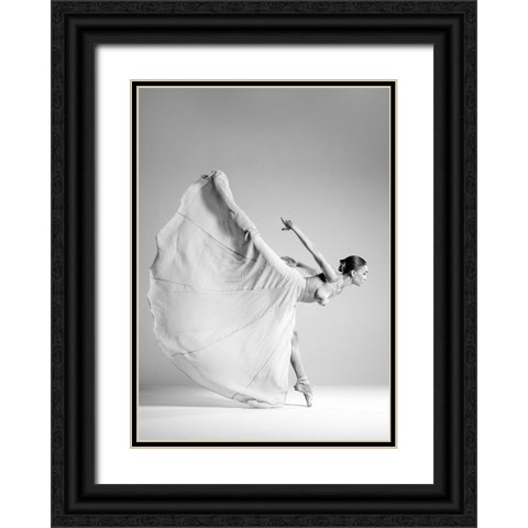 Butterfly Black Ornate Wood Framed Art Print with Double Matting by Branicki, Arkadiusz