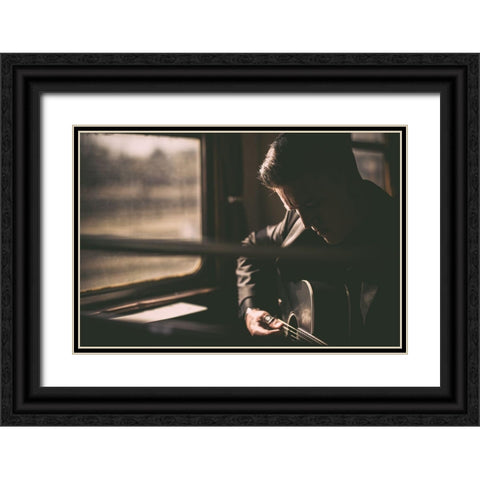 The Sound Of  Your Heart Black Ornate Wood Framed Art Print with Double Matting by Jasper Blum, David