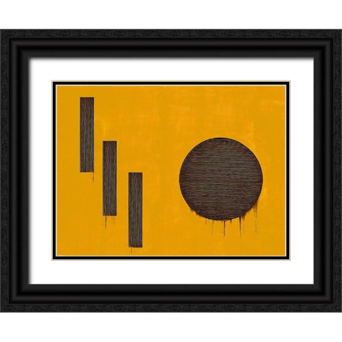 Orange 1110. Black Ornate Wood Framed Art Print with Double Matting by Verschelden, Harry