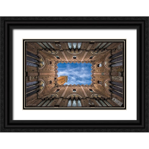 Palazzo Pubblico - Siena - Italy Black Ornate Wood Framed Art Print with Double Matting by Smout Images, Frank