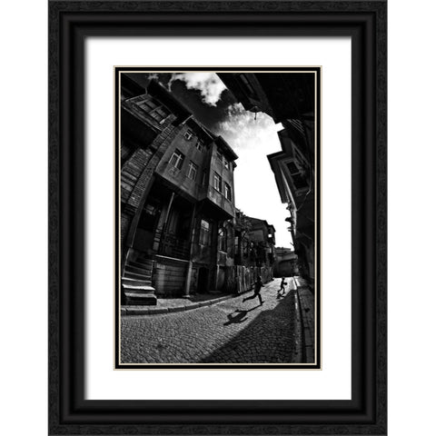 The Game Black Ornate Wood Framed Art Print with Double Matting by Sevim, Ozden