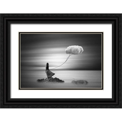 Holding On To The Past Black Ornate Wood Framed Art Print with Double Matting by Biwit, Mark