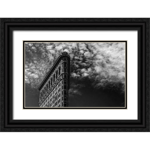 Nyc, Flatiron Black Ornate Wood Framed Art Print with Double Matting by Santini, Francesco