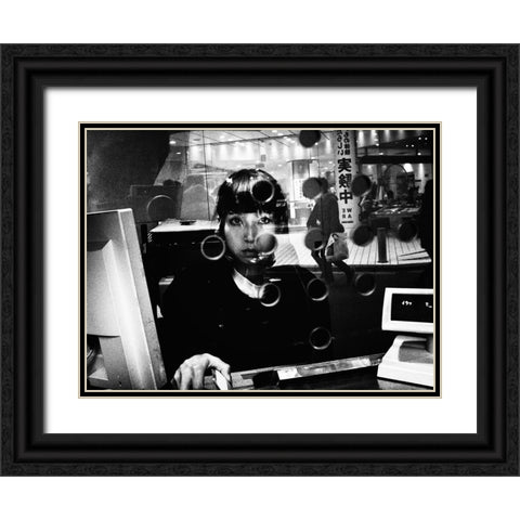 Untitled Black Ornate Wood Framed Art Print with Double Matting by Suzuki, Tatsuo