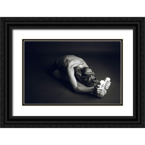 Communication Black Ornate Wood Framed Art Print with Double Matting by Amos, Nir
