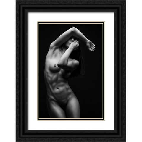 Bodyscape Black Ornate Wood Framed Art Print with Double Matting by Belovodchenko, Anton