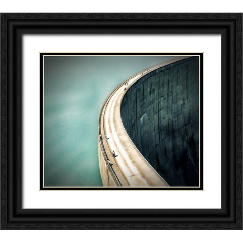 The Dam ... Black Ornate Wood Framed Art Print with Double Matting by Cseresnjes, Anna
