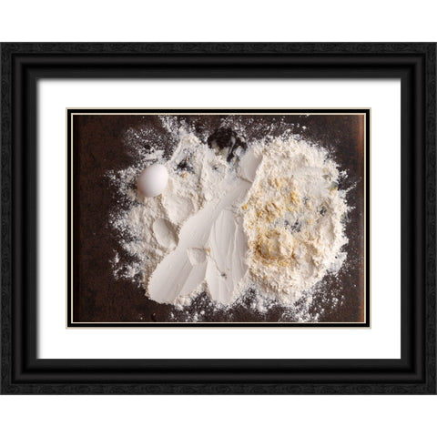 One Egg Black Ornate Wood Framed Art Print with Double Matting by Laercio, Luiz