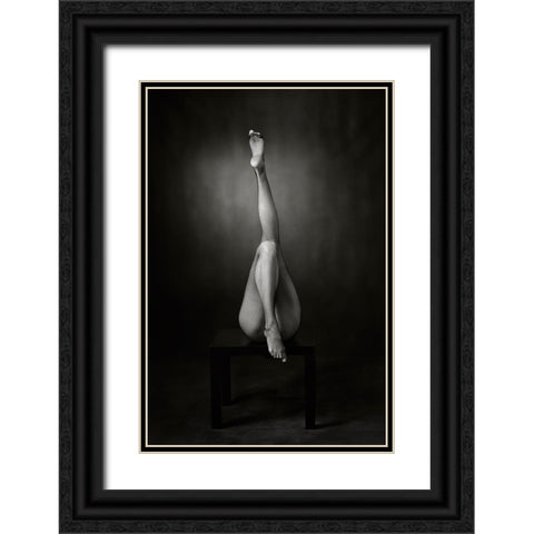 One Up, One Down Black Ornate Wood Framed Art Print with Double Matting by Catchlight Studio