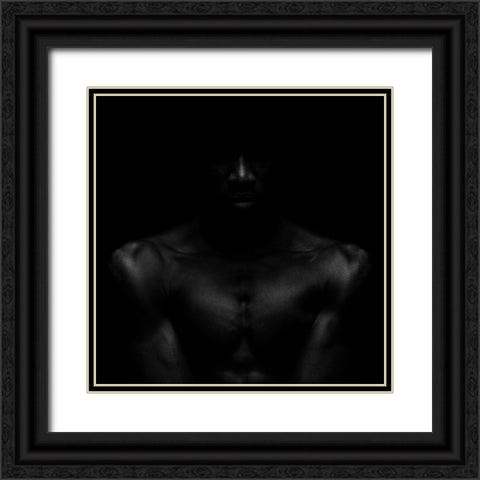 All The Shades Of Black Black Ornate Wood Framed Art Print with Double Matting by Odorizzi, Patrick