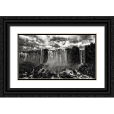 Niagaras Cave Of The Winds Black Ornate Wood Framed Art Print with Double Matting by Depaepe, Yvette