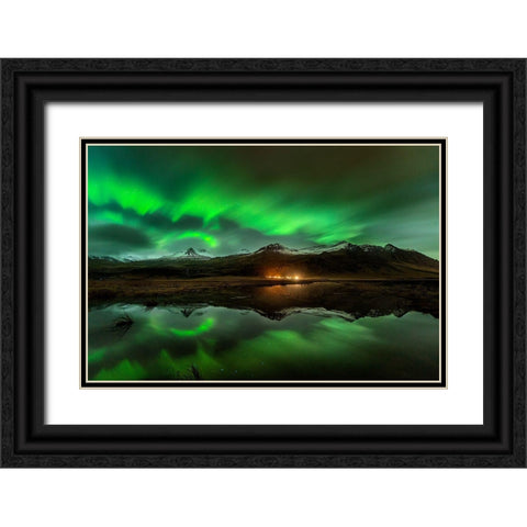 Wind To Northern Ligths Black Ornate Wood Framed Art Print with Double Matting by Martin Castan, David