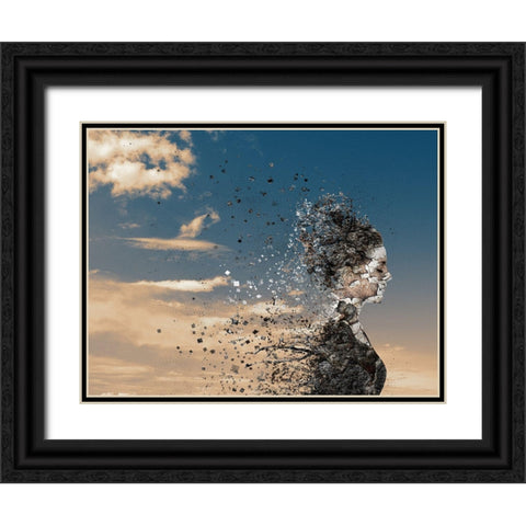 In The Wind Black Ornate Wood Framed Art Print with Double Matting by Guillet, Silvia