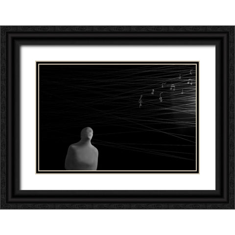Qcocoonq Black Ornate Wood Framed Art Print with Double Matting by Zahirimehr, Maryam