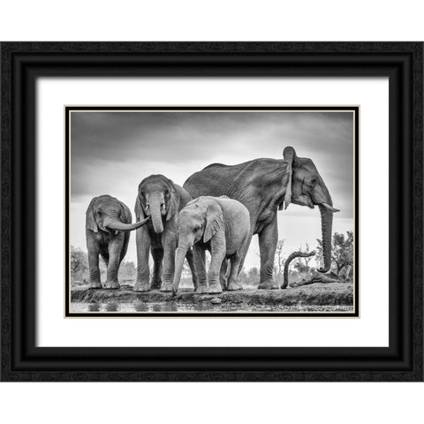 A Giant Unity Black Ornate Wood Framed Art Print with Double Matting by Marx, Jaco