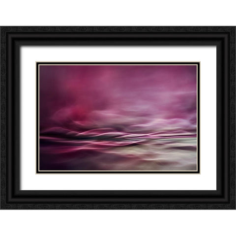 Water Colours Black Ornate Wood Framed Art Print with Double Matting by Marthinussen, Willy