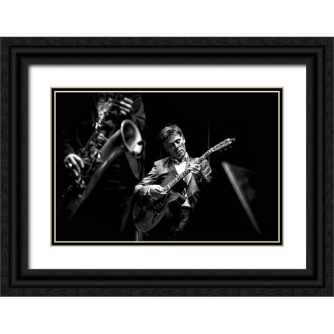 Jazz Black Ornate Wood Framed Art Print with Double Matting by Simoes, Goncalo